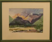 Peinture, aquarelle, Aurouze, Hautes-Alpes